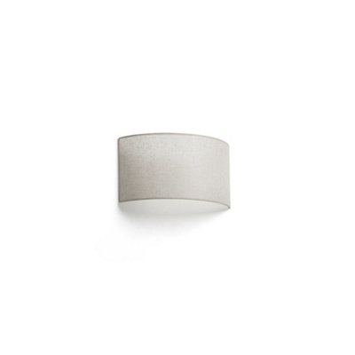 Luminosa Lighting Luminosa Otton Horizontal Round Linen Wall Lamp 2L from B&Q