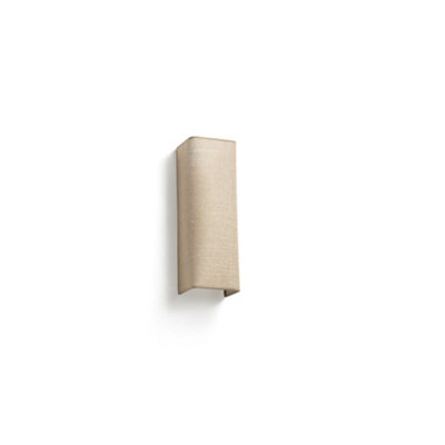 Luminosa Lighting Luminosa Otton Rectangle Jute Up Down Wall Lamp Vertical 2 Light from B&Q