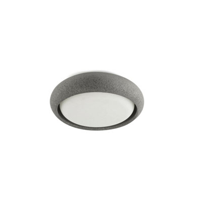 Luminosa Lighting Luminosa Anga 240 Dark Grey Led Ceiling Lamp 18W 2700K Ip44 from B&Q