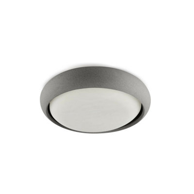Luminosa Lighting Luminosa Anga 295 Dark Grey Led Ceiling Lamp 24W 2700K Ip44 from B&Q