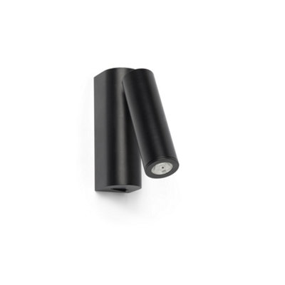Luminosa Lighting Luminosa Rob Black Wall Lamp Reader 3W 3000K from B&Q