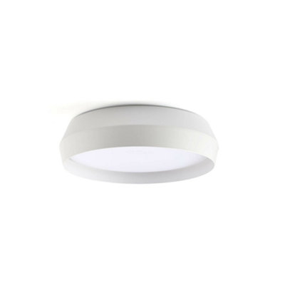 Luminosa Lighting Luminosa Shoku 350 WhiteWhite Wall / Ceiling Lamp 24W 2700K from B&Q