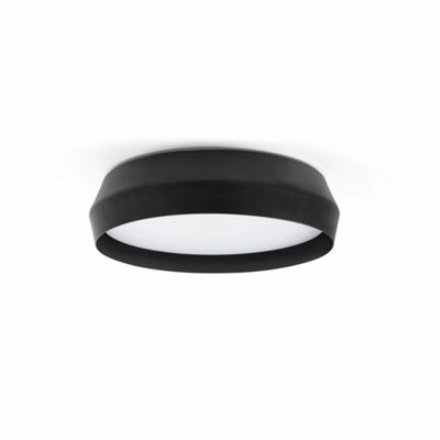 Luminosa Lighting Luminosa Shoku 350 BlackBlack Wall / Ceiling Lamp 24W 2700K from B&Q