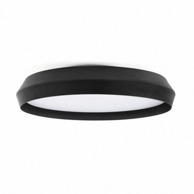 B&Q -  Luminosa Shoku 600 BlackBlack Wall / Ceiling Lamp 40W 2700K