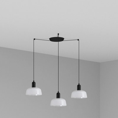 Luminosa Lighting Luminosa Tatawin Small 3 Light White Cluster Drop Pendant Lamp from B&Q