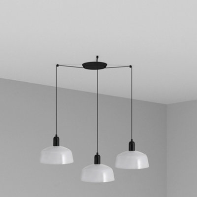 Luminosa Lighting Luminosa Tatawin Medium 3 Light White Cluster Drop Pendant Lamp from B&Q