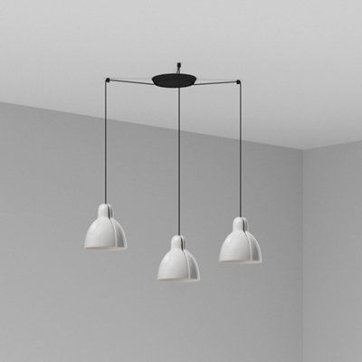 Luminosa Lighting Luminosa Venice 3 Light White Cluster Drop Pendant Lamp from B&Q