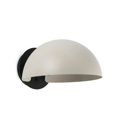 Luminosa Lighting Luminosa Dominica Dome Wall Lamp Beige from B&Q
