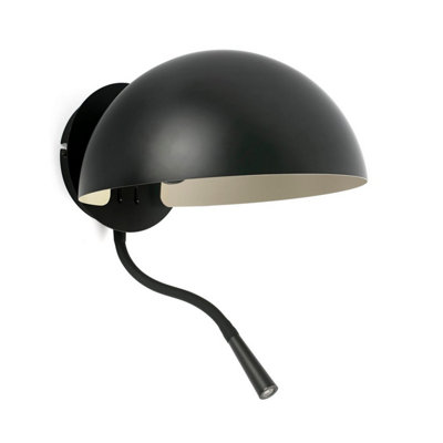 Luminosa Lighting Luminosa Dominica Reading Light Matt Black from B&Q