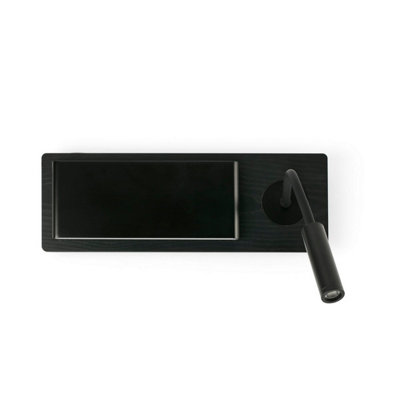 Luminosa Lighting Luminosa Mood Wall Lamp With Reading Light Black 3000K from B&Q