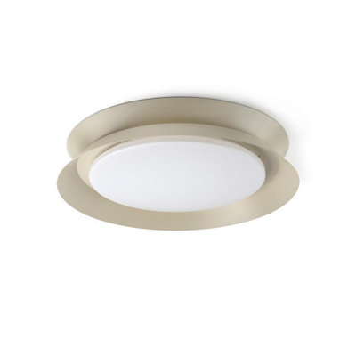 Luminosa Lighting Luminosa Tender Flush Ceiling Light Light Grey 2700K from B&Q