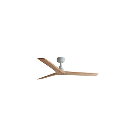 Luminosa Lighting Luminosa Klim Medium WhiteLight Oak Wood Dc Ceiling Fan 6 Speed from B&Q