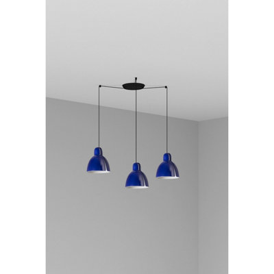 Luminosa Lighting Luminosa Venice 3 Light Cluster Pendant Ceiling Light Blue from B&Q