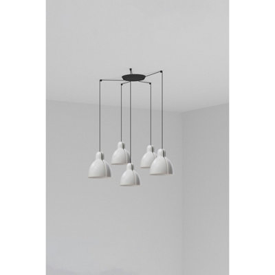 Luminosa Lighting Luminosa Venice 5 Light Cluster Pendant Ceiling Light White from B&Q