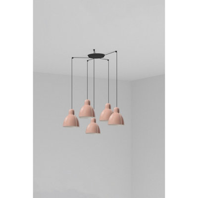 Luminosa Lighting Luminosa Venice 5 Light Cluster Pendant Ceiling Light Pink