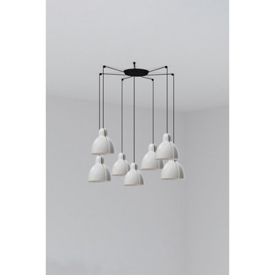 Luminosa Lighting Luminosa Venice 7 Light Cluster Pendant Ceiling Light White from B&Q