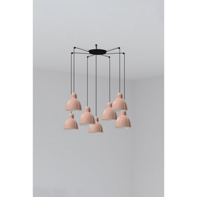 Luminosa Lighting Luminosa Venice 7 Light Cluster Pendant Ceiling Light Pink