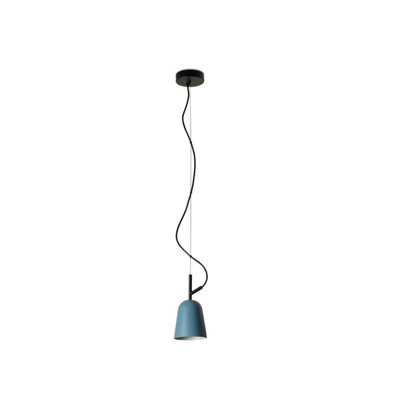 Luminosa Lighting Luminosa Studio 11Cm Dome Pendant Ceiling Light Matt BlackBlue from B&Q