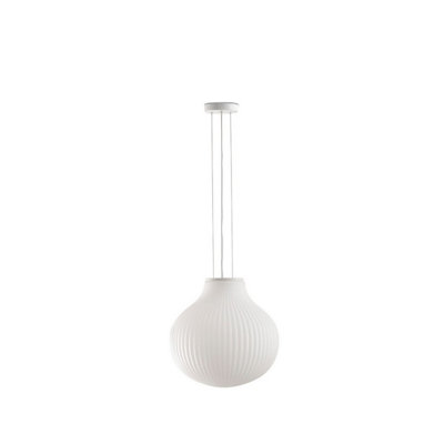 Luminosa Lighting Luminosa Isabelle 40Cm Globe Pendant Ceiling Light Matt White from B&Q