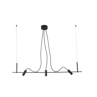 B&Q -  Luminosa Clap Linear 3X6W Outdoor Pendant Ceiling Light Black Ip65 3000K