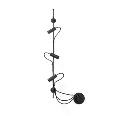 Luminosa Lighting Luminosa Clap Linear Wall 3X6W Outdoor Spotlight Black Ip65 3000K from B&Q