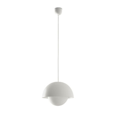 Luminosa Lighting Luminosa Marisol Dome Pendant Ceiling Light Matt White 2700K from B&Q