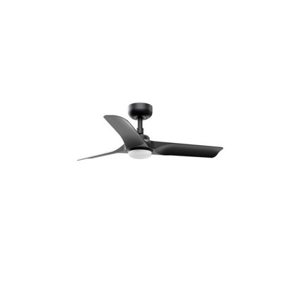 B&Q -  Luminosa Hey Small Led Black Dc Ceiling Fan 6 Speed