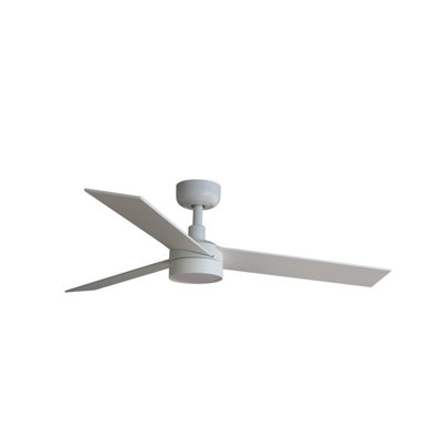 Luminosa Lighting White Luminosa Rudder Led Ash Dc Ceiling Fan 6 Speed Small