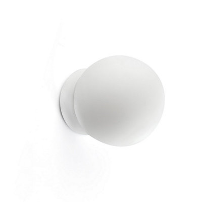 Luminosa Lighting Luminosa Ping Bathroom Wall Lamp Matt White 3000K Ip44 from B&Q