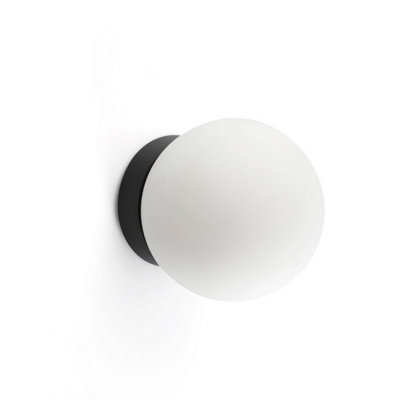 Luminosa Lighting Luminosa Ping Bathroom Wall Lamp Matt Black 3000K Ip44 from B&Q