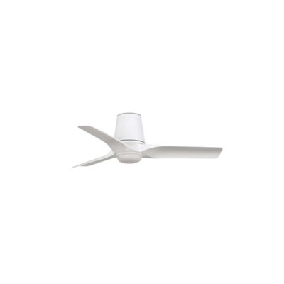 Luminosa Lighting White/Light Luminosa Hey Tube 3 Blade Ceiling Fan Matt With 2700 - 4000 - 6000K Small