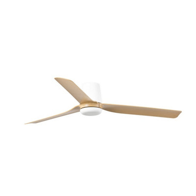 Luminosa Lighting Luminosa Punt Tub Medium WhiteLight Wood Dc Ceiling Fan 6 Speed from B&Q