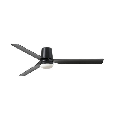 Luminosa Lighting Black Luminosa Punt Tub Led Dc Ceiling Fan 6 Speed Medium
