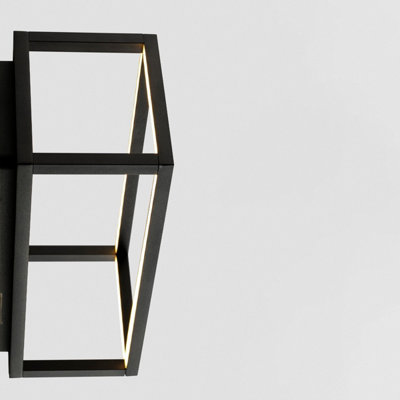 Luminosa Lighting Luminosa Tide 60Cm Bathroom Over Mirror Light Matt Black 3000K Ip44 from B&Q