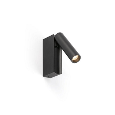 Luminosa Lighting Luminosa Cronos Reading Wall Light Matt Black 2700K from B&Q