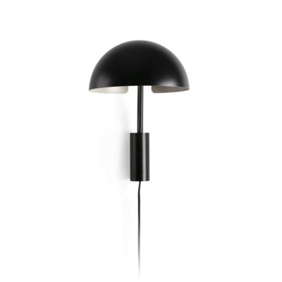 Luminosa Lighting Luminosa Dominica Dome Wall Lamp BlackBlack 1X E27 from B&Q