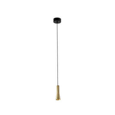 Luminosa Lighting Luminosa Nina Integrated Led Pendant Ceiling Light Satin Gold 2700K from B&Q