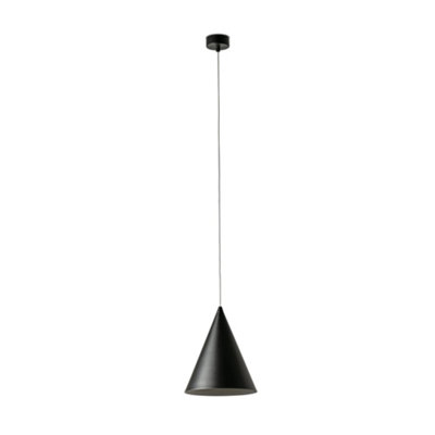 Luminosa Lighting Luminosa Lina Dome Pendant Ceiling Light Black 2700K from B&Q