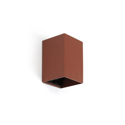 Luminosa Lighting Luminosa Lune Square Flush Wall Lamp Terracotta 1X Gu10 from B&Q
