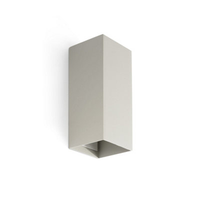 Luminosa Lighting Luminosa Lune Square Up & Down Wall Lamp Grey 2X Gu10 from B&Q