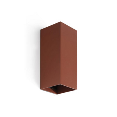 Luminosa Lighting Luminosa Lune Square Up & Down Wall Lamp Terracotta 2X Gu10 from B&Q