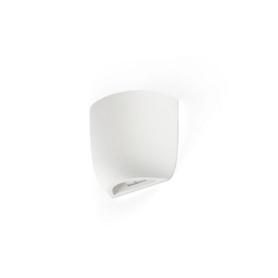 Luminosa Lighting Luminosa Kappu 25Cm Plaster Wall Lamp White 1X E14 from B&Q
