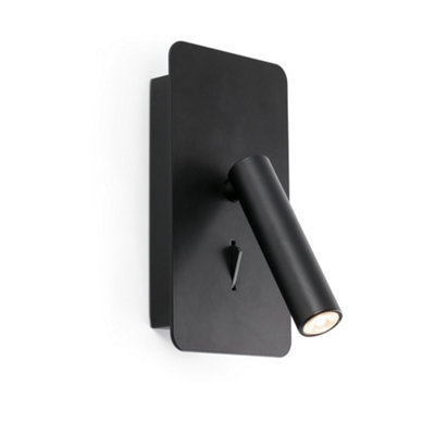 Luminosa Lighting Luminosa Suau Usb C Reading Wall Light Matt Black 3000K from B&Q