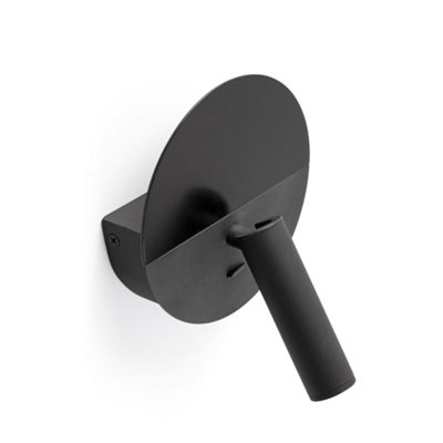 B&Q -  Luminosa Duas Usb C Reading Wall Light Matt Black 2700K