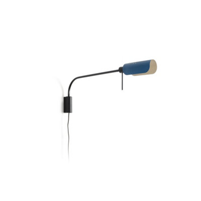 Luminosa Lighting Luminosa Martinica Xl Reading Wall Light BlackBlue 1X E27 from B&Q