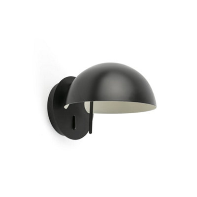 B&Q -  Luminosa Matilda Dome Wall Lamp Black 1X E14