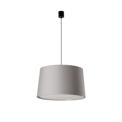 Luminosa Lighting Luminosa Windsor Cylindrical Pendant Ceiling Light BlackGrey 3X E27 from B&Q
