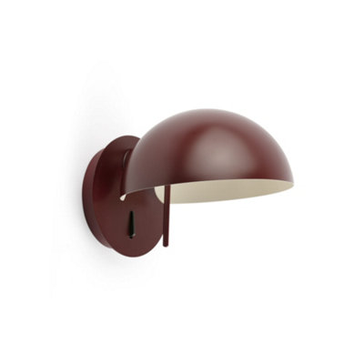 B&Q -  Luminosa Matilda Dome Wall Lamp Garnet 1X E14