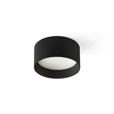 Luminosa Lighting Luminosa Mizu 15W Surface Mounted Downlight Black Matt Black 2700K from B&Q
