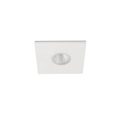 Luminosa Lighting Luminosa Tast Square Recessed Downlight Matt White Ip65 2700K from B&Q